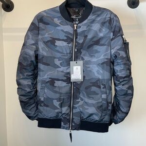 Men's Camouflage Puffer Bomber Jacket - Kuwalla/Tee, Designed in Canada.